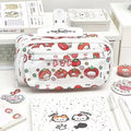 Cute Tomato Apple Cat Printed Pencil Bag Student Large Capacity Qme A2