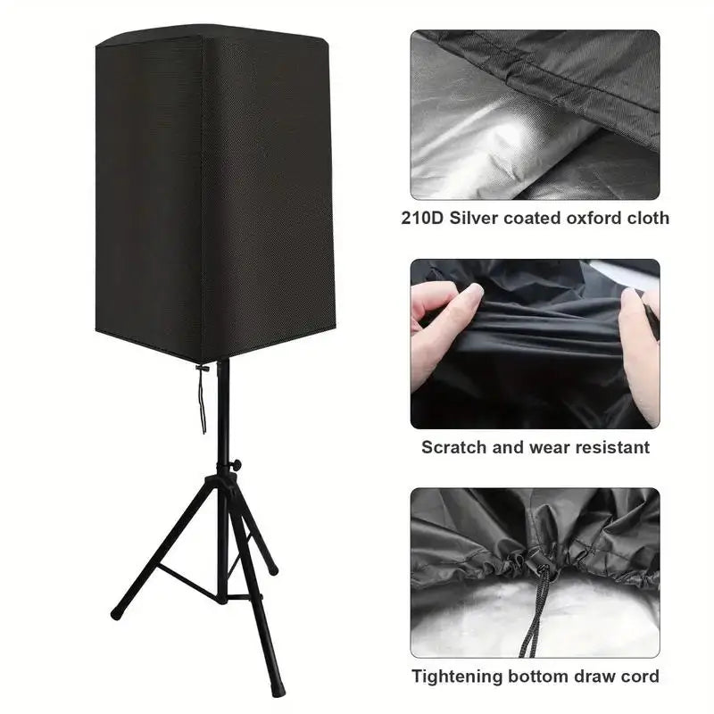 Resilient 210D Oxford Cloth Black Speaker Covers Water Dust Qme