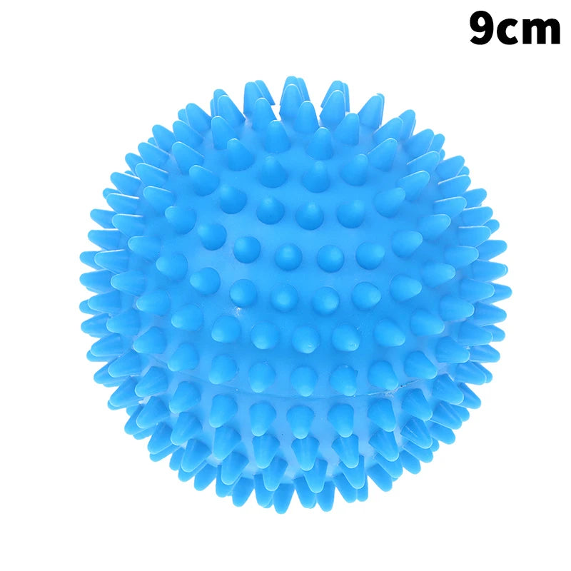 Massage Spiky Ball Yoga Training Muscle Discomfort Stress Massager Qme 9cm Blue