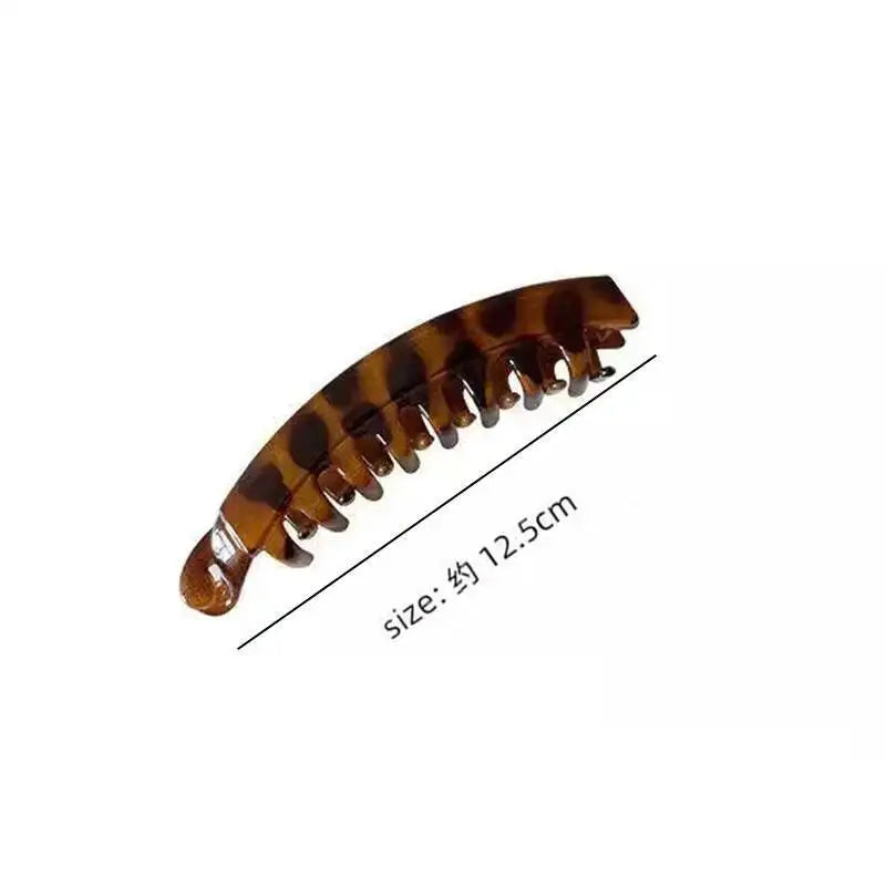 Tortoiseshell Banana Hair Clip Fish Shaped Hairpin For Women Hair Accessories Hairgrips Twist Clamp Ponytail Barrettes Headwear Qme