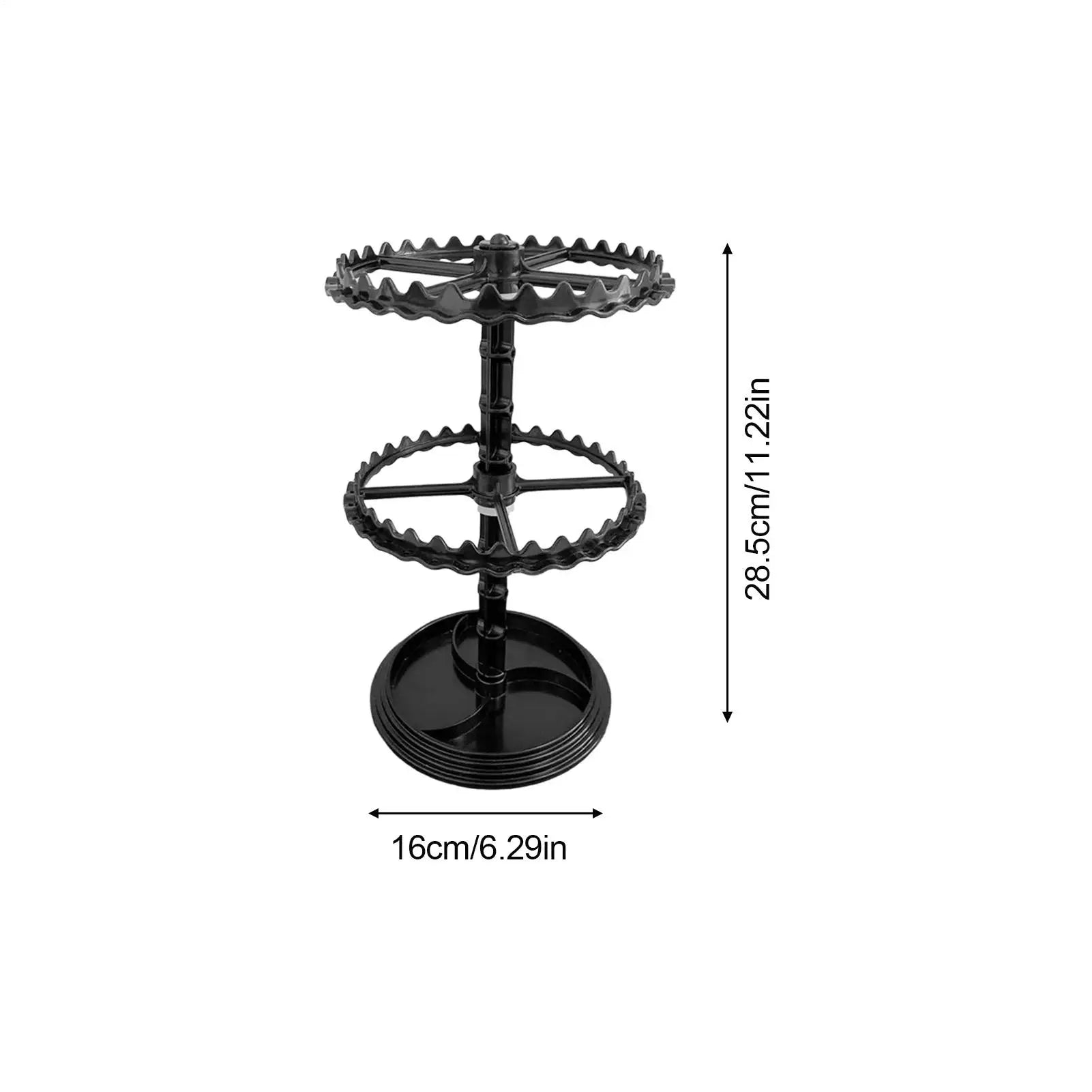 Jewelry Holder Organizer Double-layer Rotating Rack Earring Women Qme