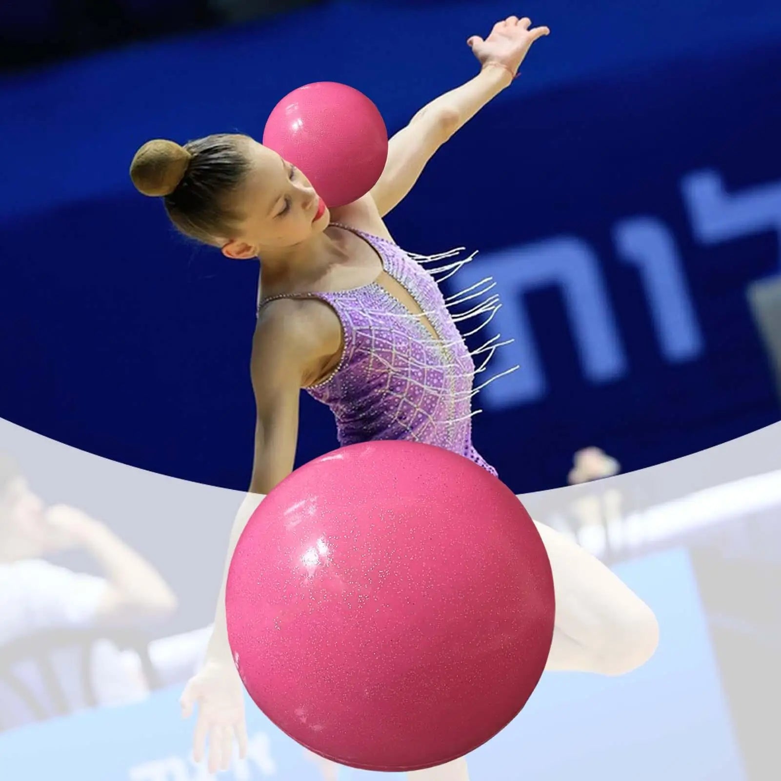 Exercise Ball for Balance Stability Gym Fitness Ball High Elastic Anti-Burst Workout Fitness Gear for Dance Practice Performance Qme