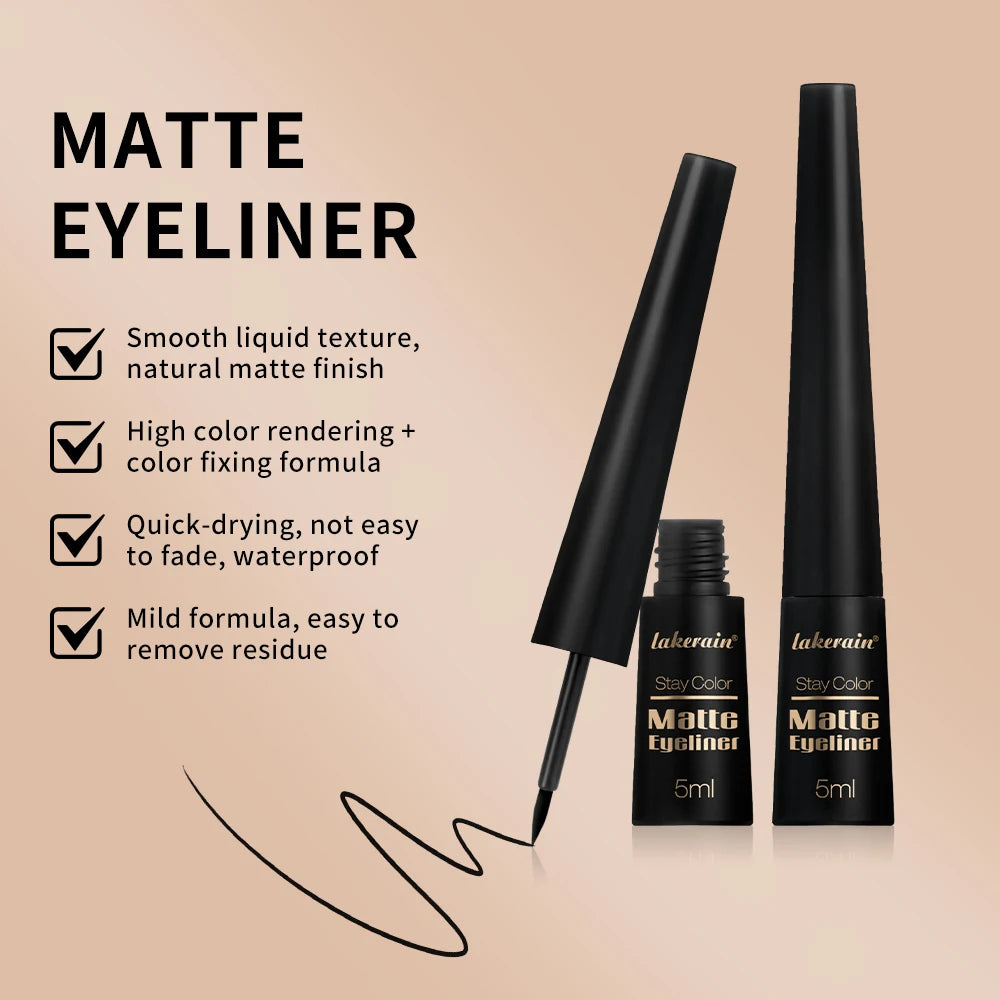 Matte Liquid Eyeliner Waterproof Sweat-proof Non-smudge Smooth Qme