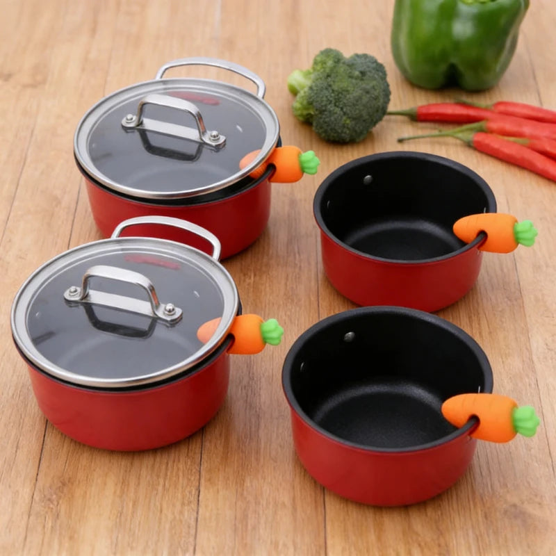 Cute Creative Silicone Pot Lid Holder Anti-Overflow Anti-Spill Stopper Heat Resistant Pot Cover Lifter Bracket Kitchen Gadget Qme