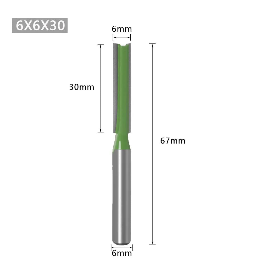 6MM Router Bits Shank 3 4 5 6 8 10 12mm Blade Diameter Double Flute Bit For Woodworking Milling Cutter Tool Qme