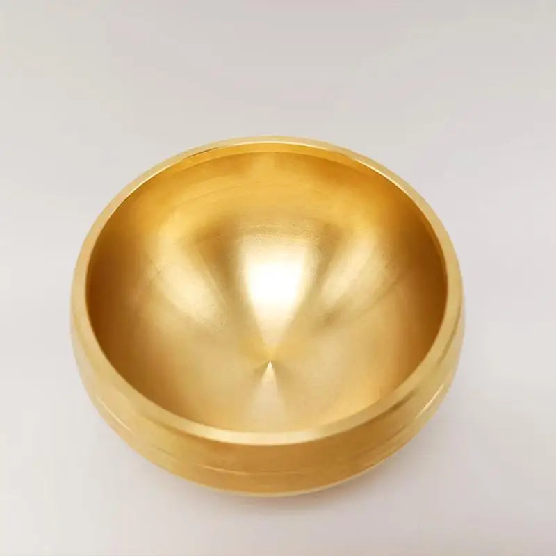 Brass Singing Bowl Sanskrit Yoga Meditation Sound Handmade Healing Qme