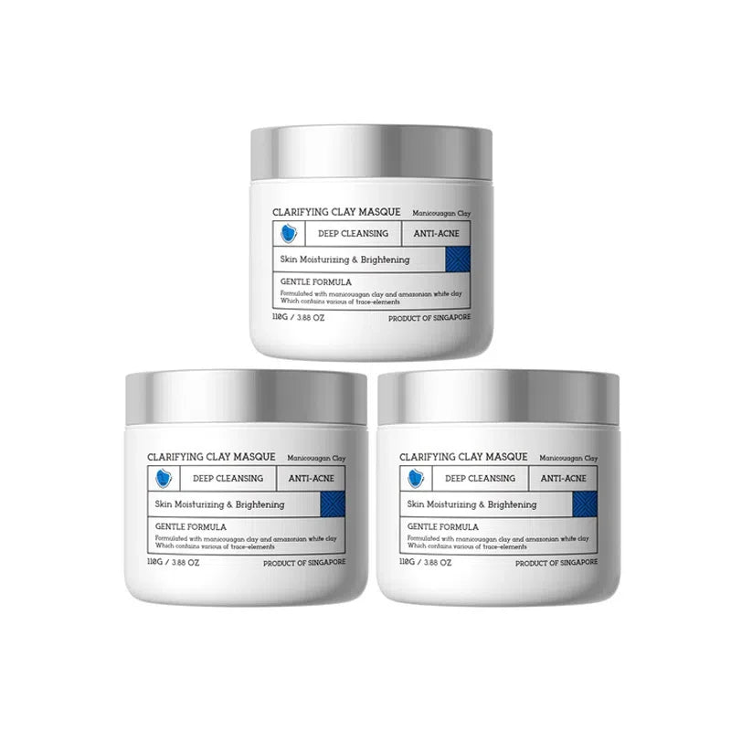 3 NING Clarifying Clay Mask Triple-action Deep Cleanser Amino Acids Qme 110g x 3