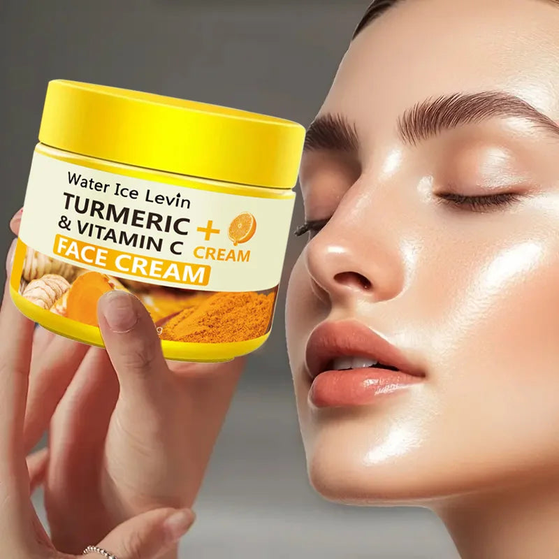 Turmeric Vitamin C Anti-Aging Cream Moisturizing Anti-Wrinkle Collagen Hyaluronic Acid Cream Skin Care Cosmetics 50g Qme