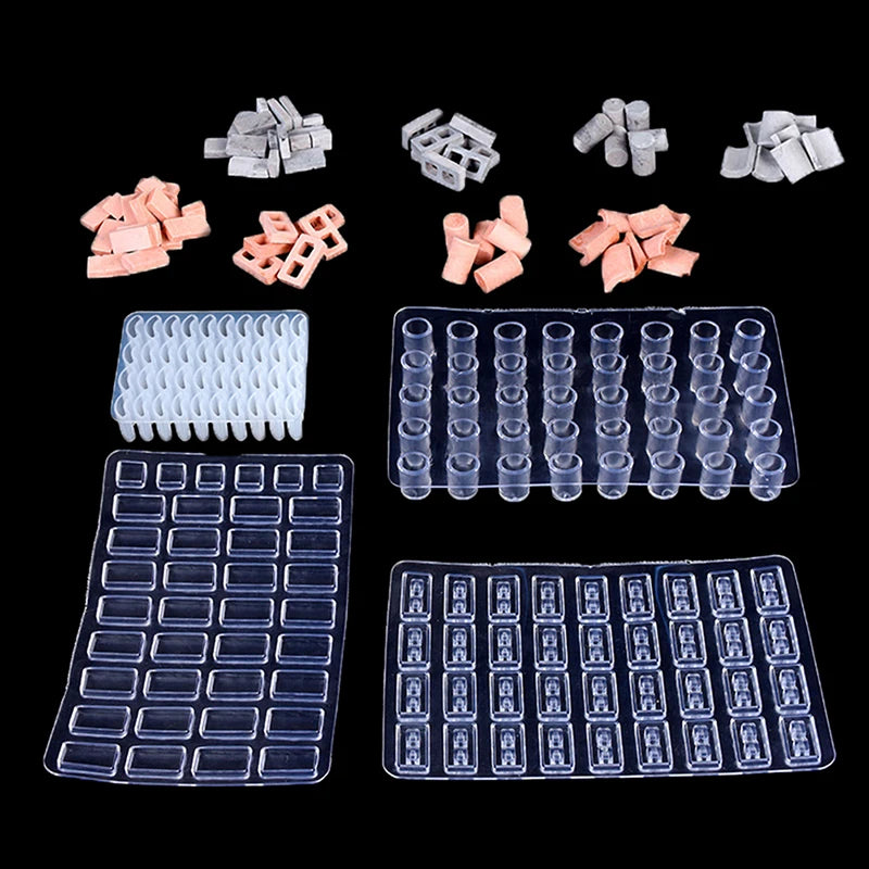 1Pc Building Making Mini Brick Sand Table Silicone Mold Cement Model Brick Small House Handmade Diy Home Decoration Qme