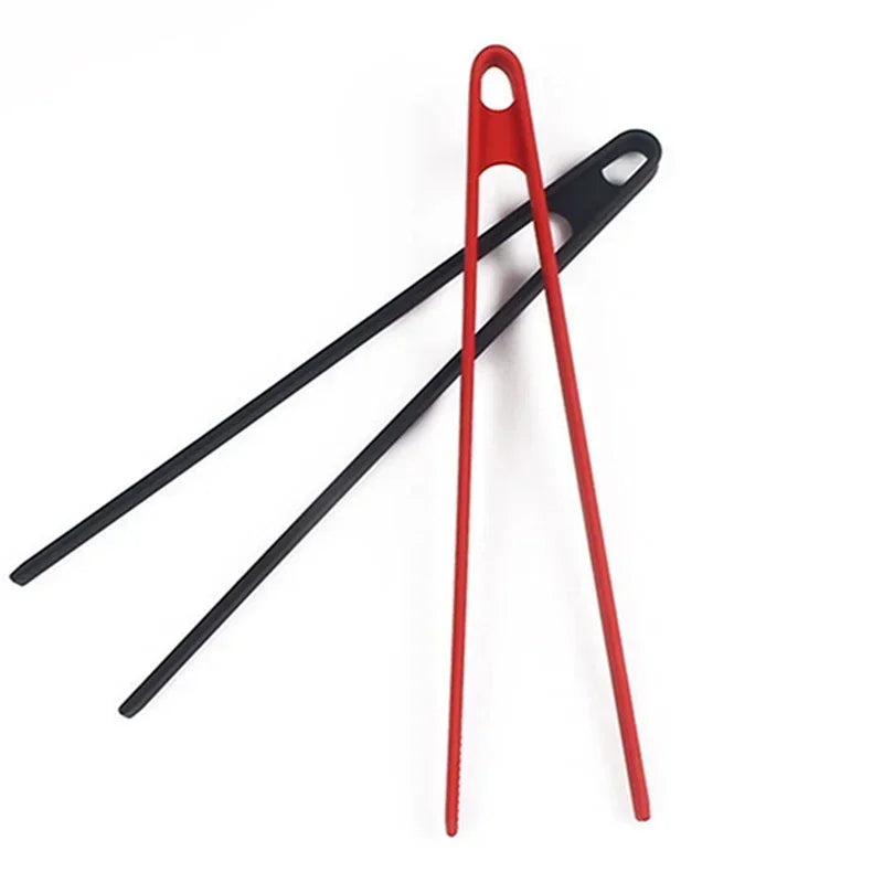 Salad Food Tongs Anti-slip Silicone Kitchen Utensils Barbecue Clip Three Prong Pliers Cookware Bbq Tool Chef Tools Gadgets Bar Qme