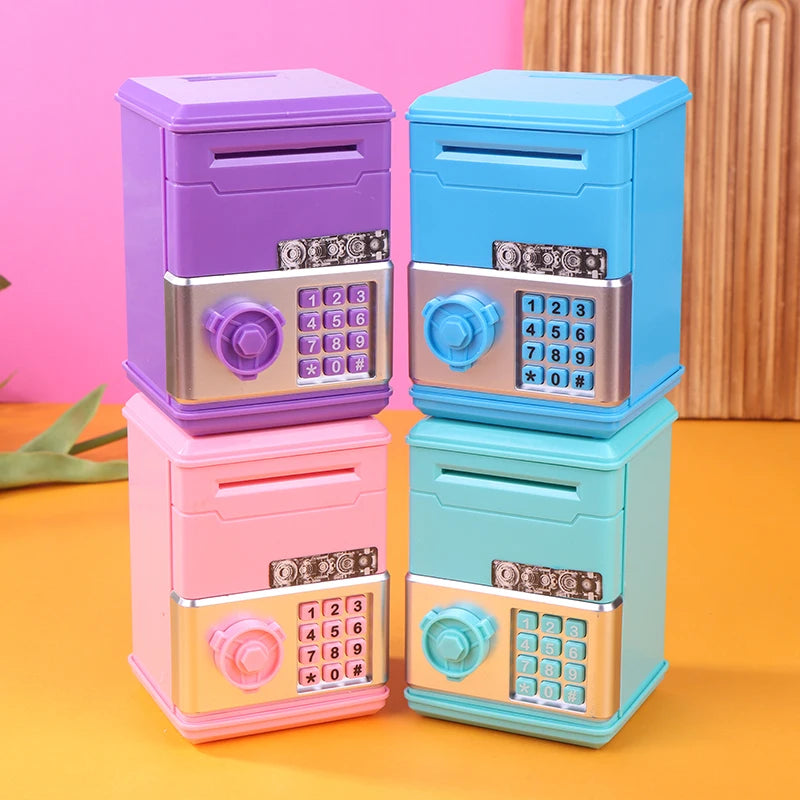 ATM Mini Cash Saving Money Box Password Children's Piggy Bank Qme