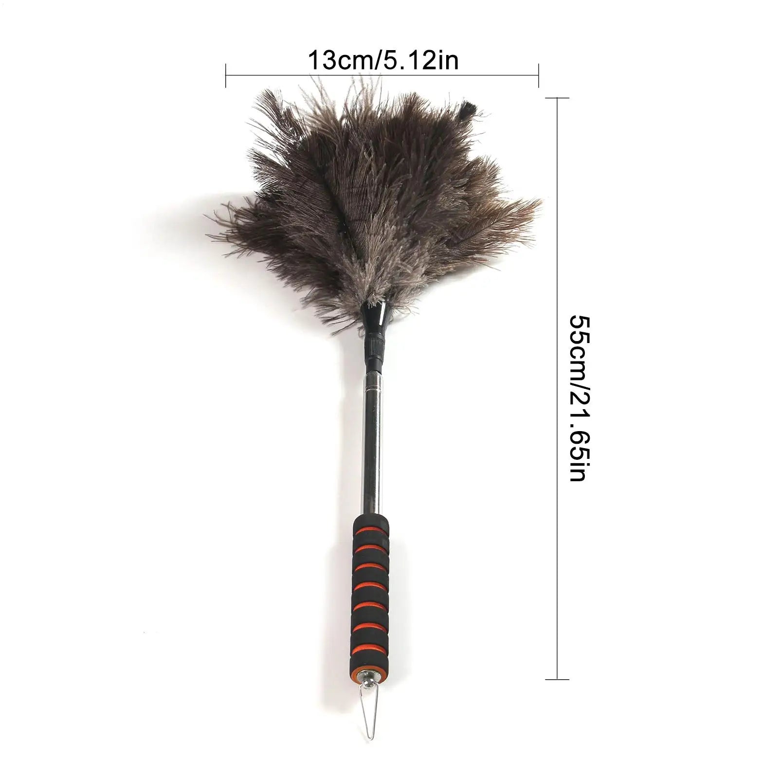 Duster Extendable 61 Inch Soft Dusting Mop Long Anti-Static Feathers Duster For Ceiling Window Vent Baseboard Pet Hair Removal Qme