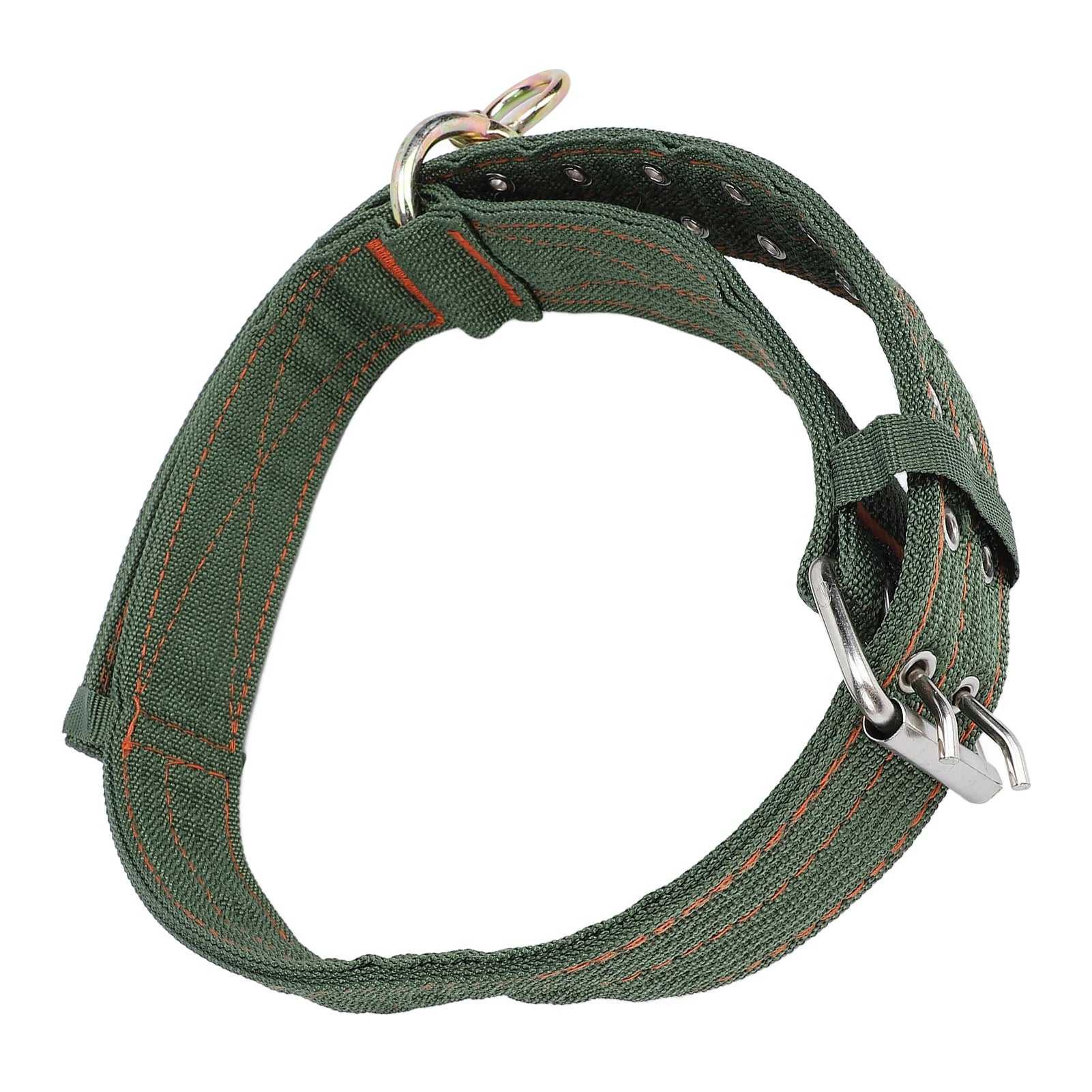 Cattle Collar Nylon Thickened Heavy Duty Cow Show Collar with Metal Buckle and Traction Chain for Horse Dog Cattle Collar Qme