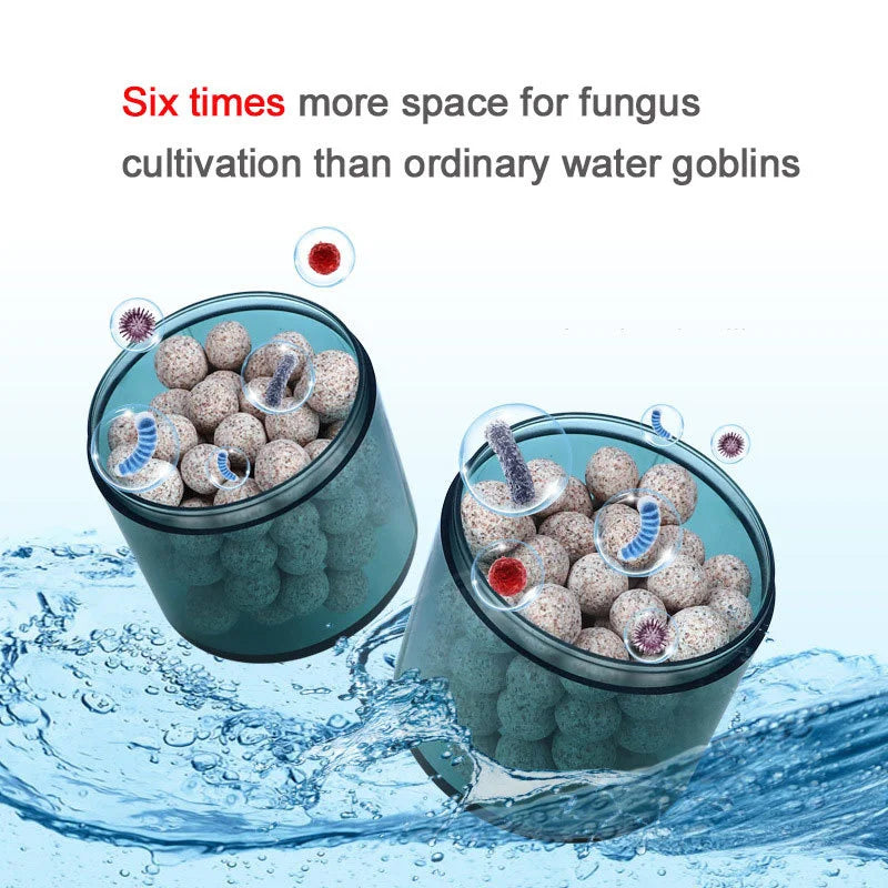 Fish Tank Hollow Quartz Ball Free Breathing Cubes Bio Ceramic Ring Aquarium Biochemical Sponge Filter Water Filtro Foam Carbon Qme