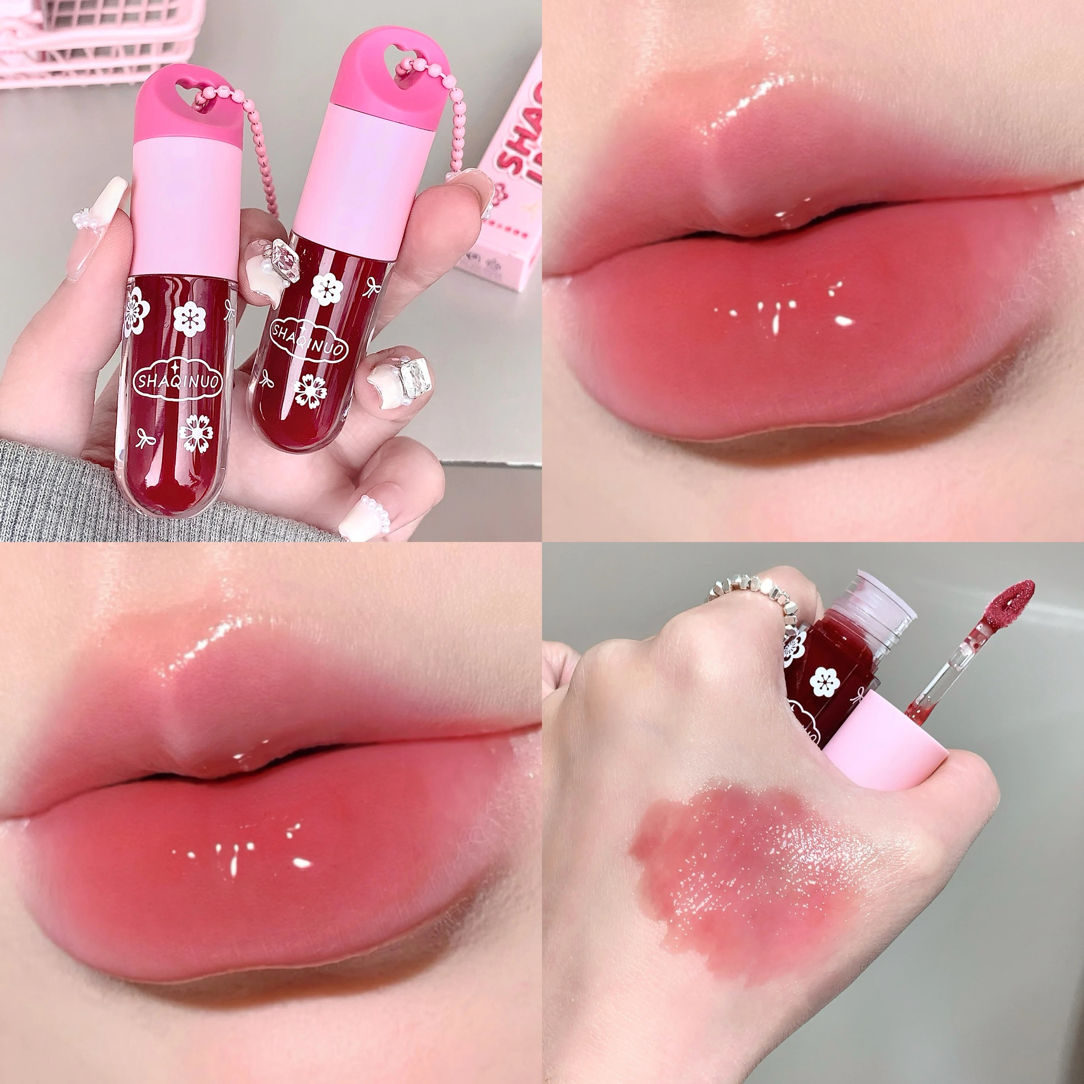SHAQINUO Water-based Lip Gloss Moisturizing Tinted Balm Lasting Qme S9023-2