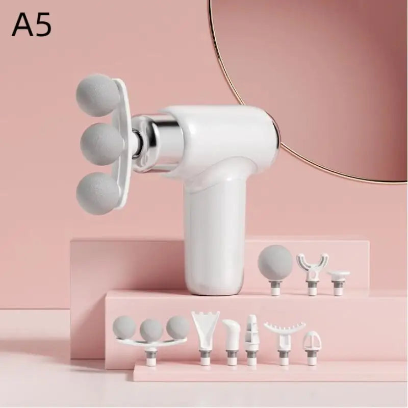 Mini Upgraded Fascia Gun Replaceable Heads Silent Muscle Relaxation Qme A5 USB Type-C