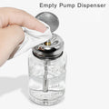 Push-down Glass Pump Dispenser Clear Refillable Bottle Nail Polish Qme Default Title