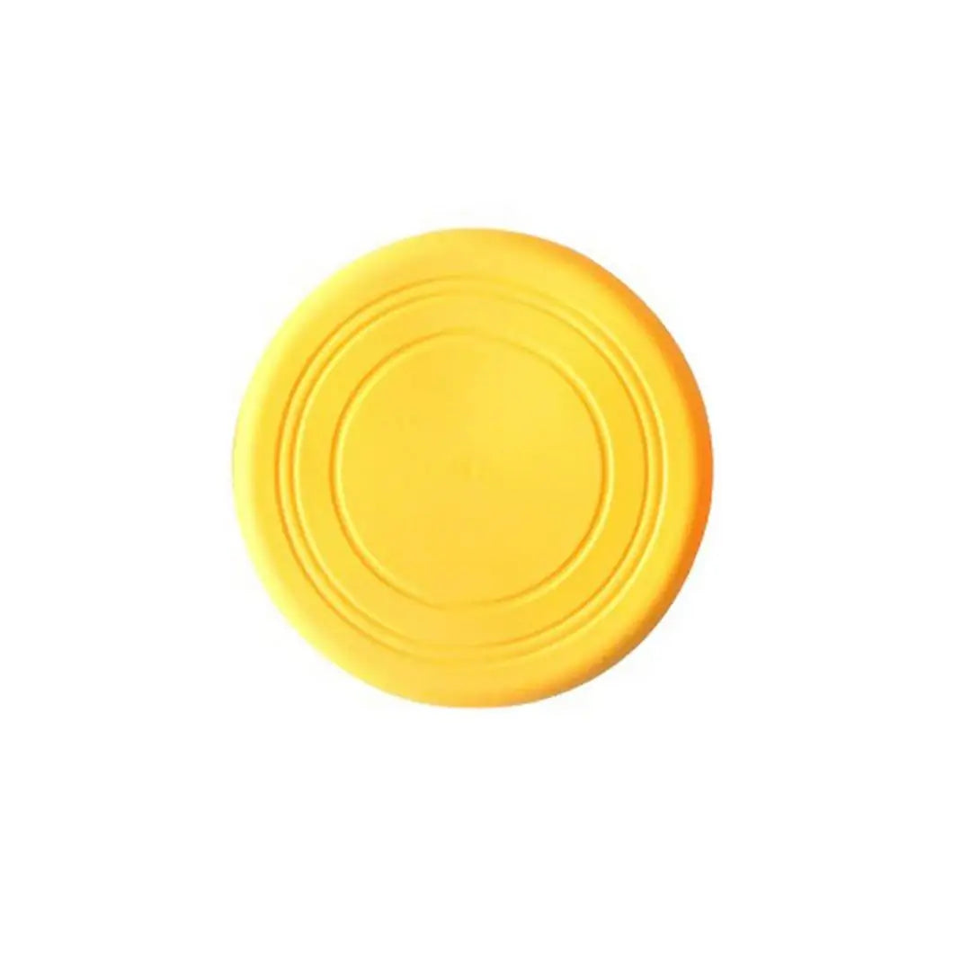 A 6 Colors Silicone Flying Saucer Funny Dog Cat Toy Dog Game Flying Discs Resistant Chew Puppy Training Interactive Pet Supplies Qme Yellow 18cm