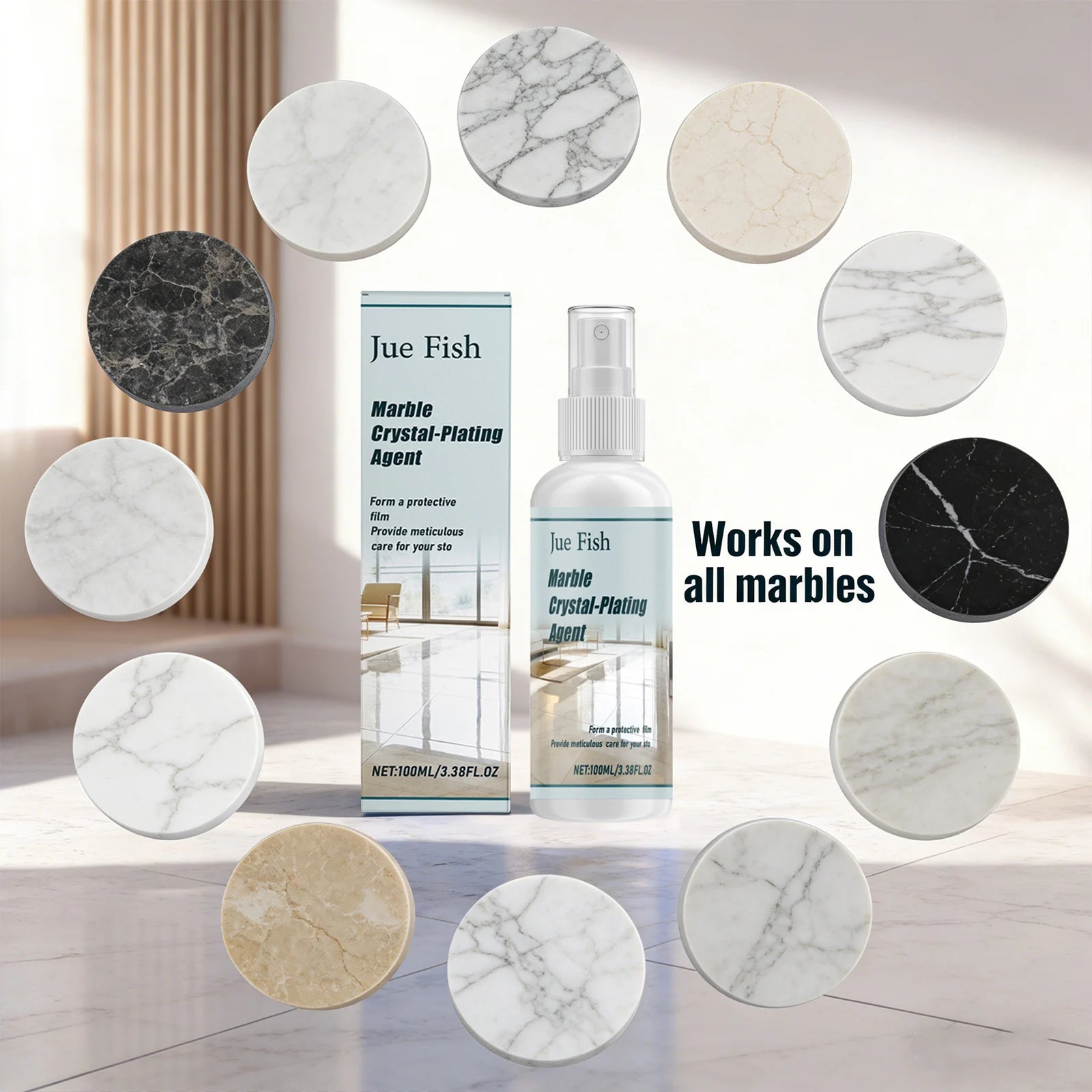 Marble Plating Agent Cleaning Polishing Enhancing Glossiness Form Protective Film Protection Multi Functional Marble Care Agent Qme