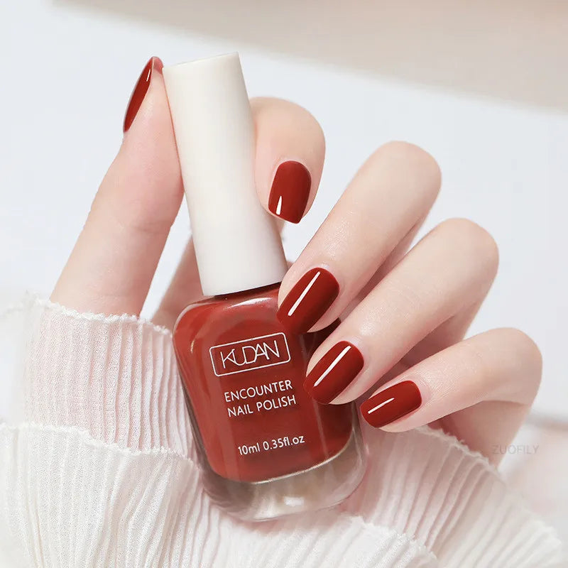 10ml Water-based Nail Polish Long Lasting Tearable Quick Dry No Bake Semi-permanent Varnish DIY Fashion Manicure 40 Color Qme 32
