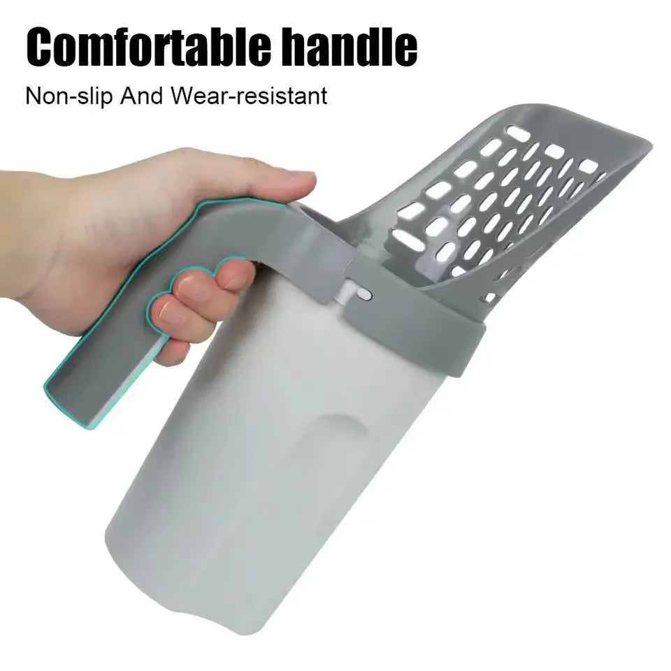 Cat Litter Shovel Scoop with Refill Bag For Pet Filter Clean Toilet Garbage Picker Cat Supplies Cat Litter Box Self Cleaning Qme