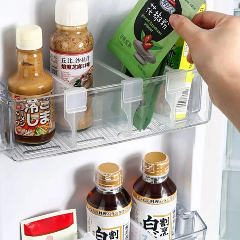 Refrigerator Partition Board Storage Retractable Plastic Divider Qme Default Title