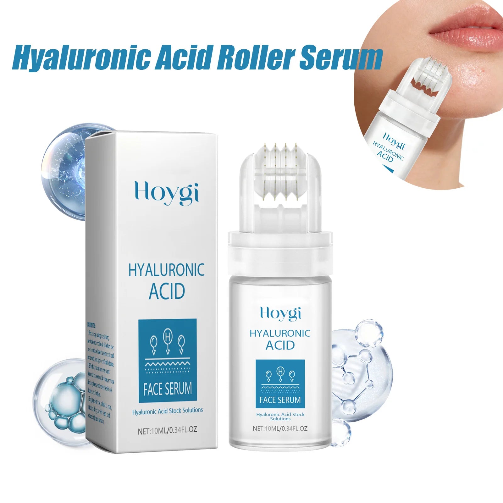 0.25mm Micro Needle Essence Hyaluronic Acid Microneedle Roller Facial Serum Hydrating Brightening Pore Refining Beauty Skin Care Qme