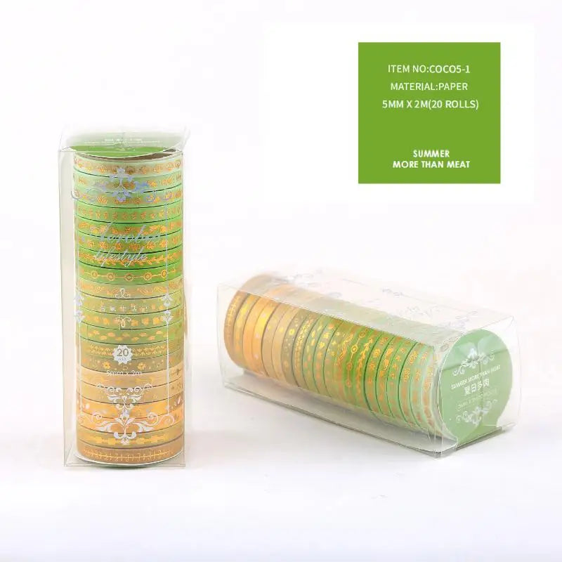 Washi Tape Gold Foil Decorative Adhesive Scrapbooking Ribbons Diary Qme 01
