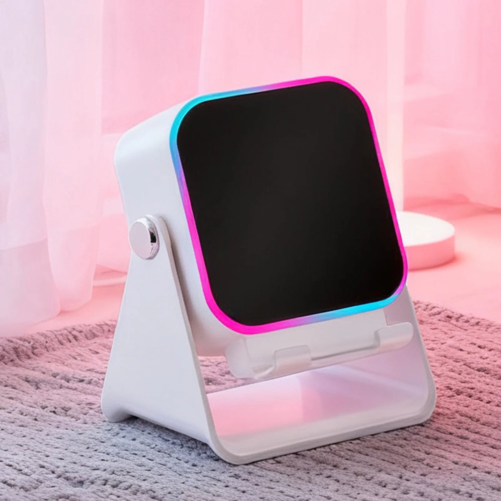 Induction Speaker For Cell Phone Audio Station Foldable with Light Phone Speaker Stand 10W for Home Office Travel Christmas Qme