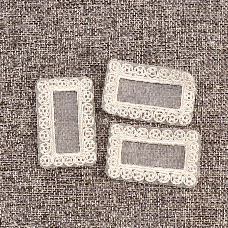 10pcs 33-51mm Mix White Lace Appliques For DIY Clothing Bag Decoration Sewing Accessory Exquisite Patch Without Gum cp4188 Qme 10pcs 5.1x3.3cm