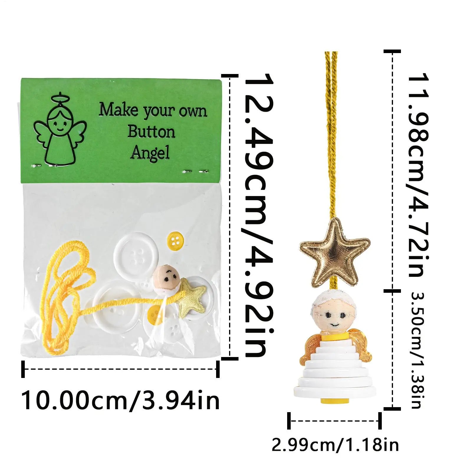 Christmas Tree Button Pendant Interactive Toy Snowman Ornament Crafts Qme