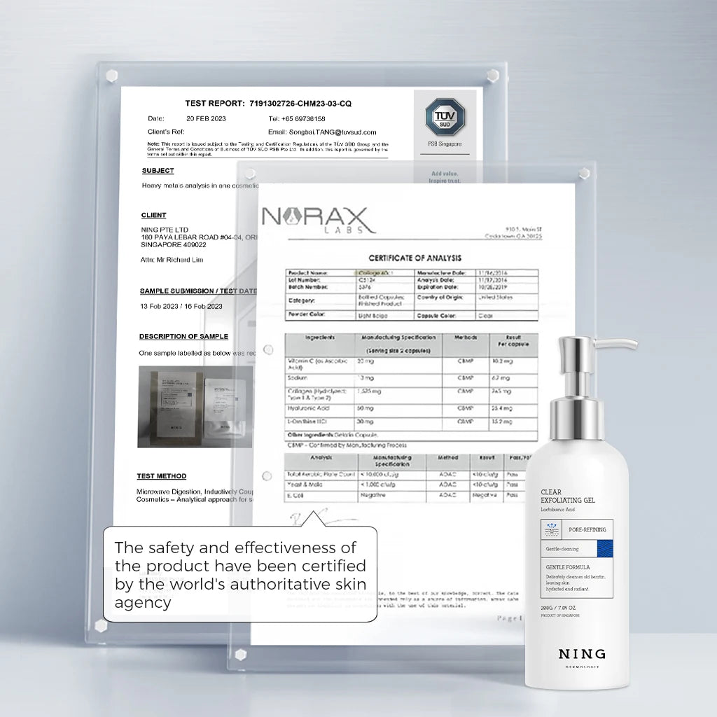 NING Exfoliating Gel Gentle Face Peeling Deep Pore Cleansing Qme