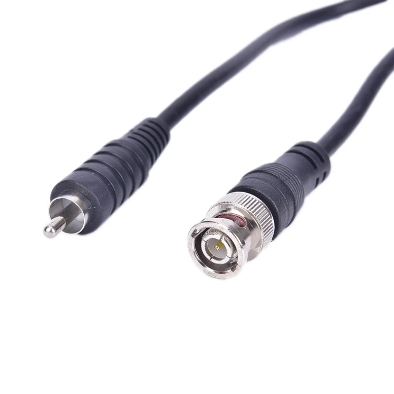 5pcs 1.8m BNC Male to RCA Male Coax Cable Cord Adapter Connector for CCTV DVR Camera Lot Qme