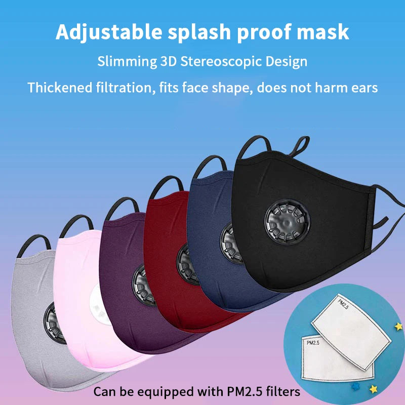 Anti-pollution PM2 5 Dust Masks Washable Reusable Pluggable Gasket Qme