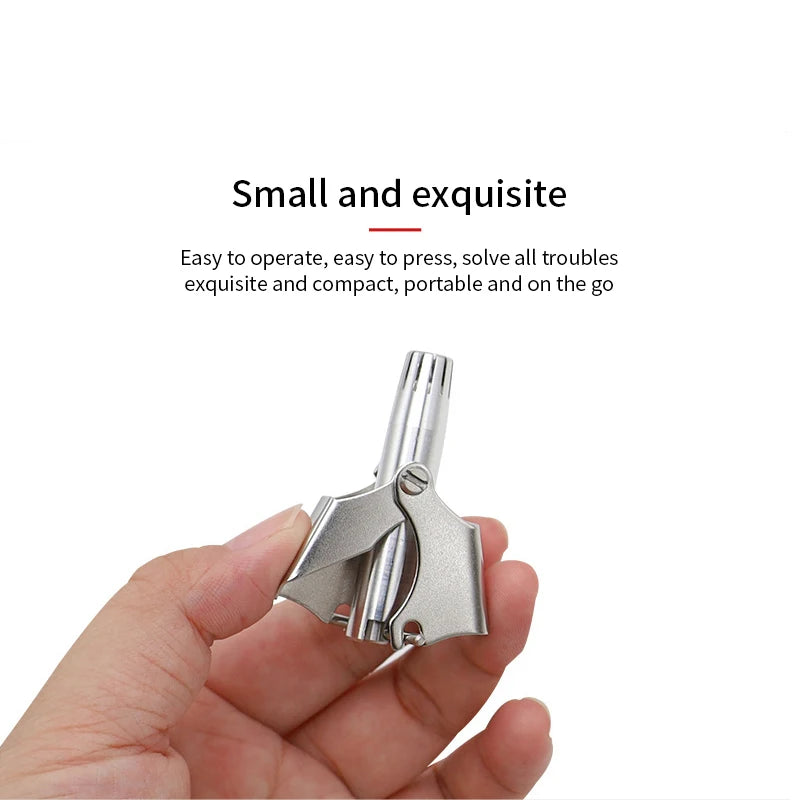 Men's Nose Hair Trimmer Stainless Steel Manual Suitable Razor Qme