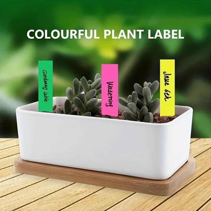Reusable Waterproof Plant Markers Plastic Plant Stakes Multicolor Write-on Tags Potted Plants Vegetable Seedlings Flower Labels Qme