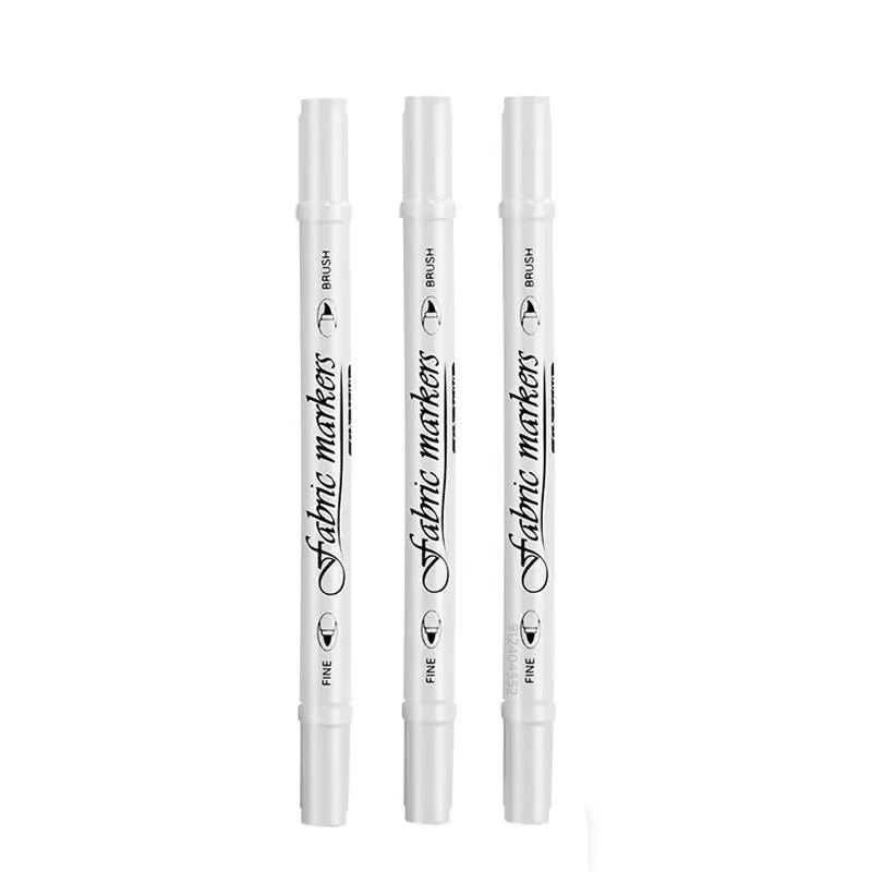 1-6pcs Waterproof Double Tip White Paint Marker Pens,for Fabric Shoe Clothes DIY Art Graffiti Hand-Painted Stationery Supplies Qme 3 white pen
