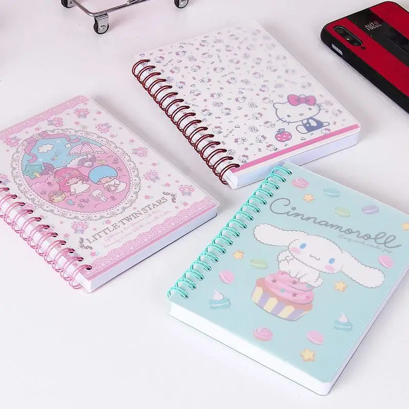 Hello Kitty Kuromi Planner Cute Ring-bound Notebook Simple Student Qme