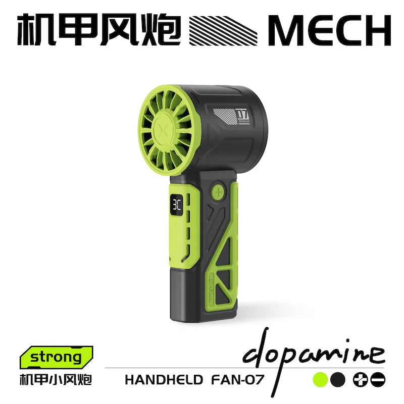 Collapsible USB Charging Turbo Fan Ultra Strong Wind Silent Operation Qme green