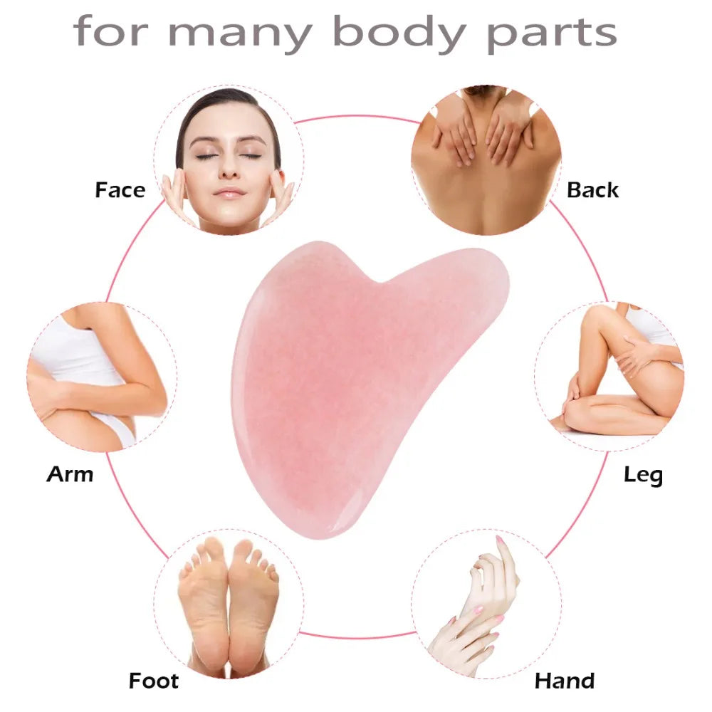 Massage Guasha Jade Facial Beauty Guasha Massage Tools Tightening Skincare Facial Guasha SPA Therapy Guasha Roller Qme
