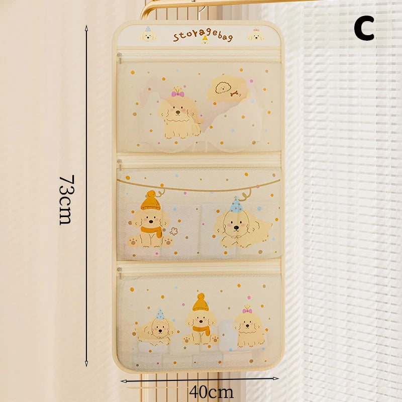 Breathable Mesh Wall Hanging Bag Underwear Socks Household Closet Qme C