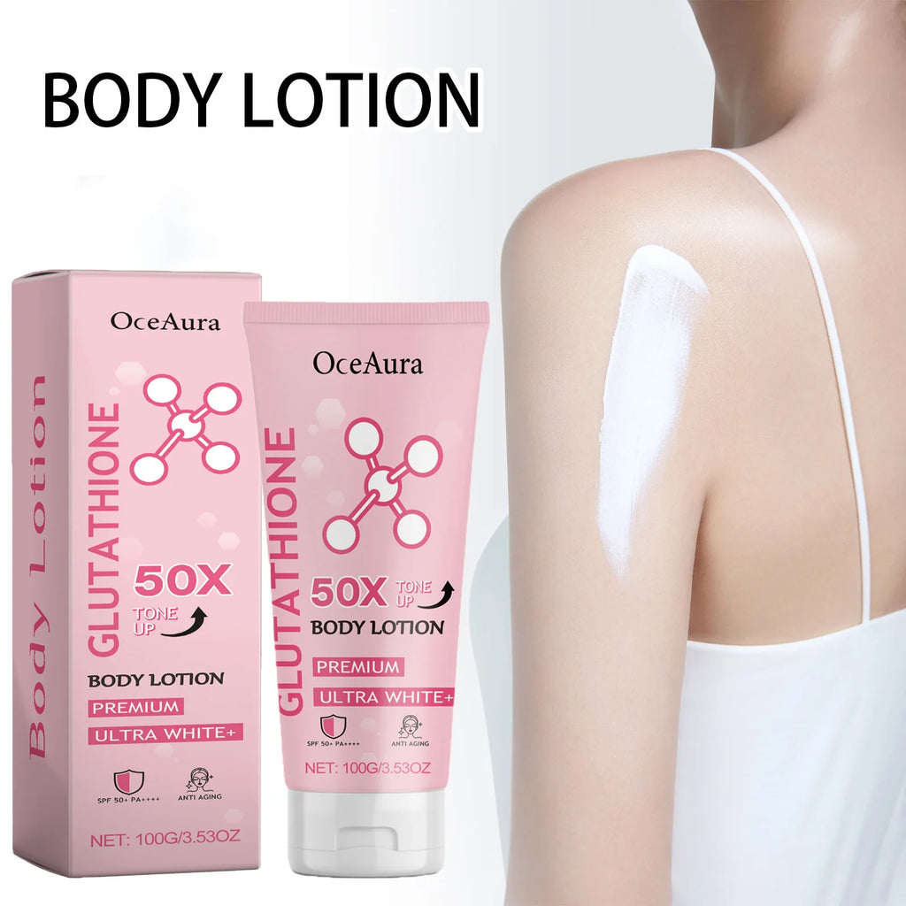 Glutathione Body Lotion Brightening Hydrating Revitalize Even Skin Tone Improve Skin Dry Rough Dullness Moisturizing Body Lotion Qme