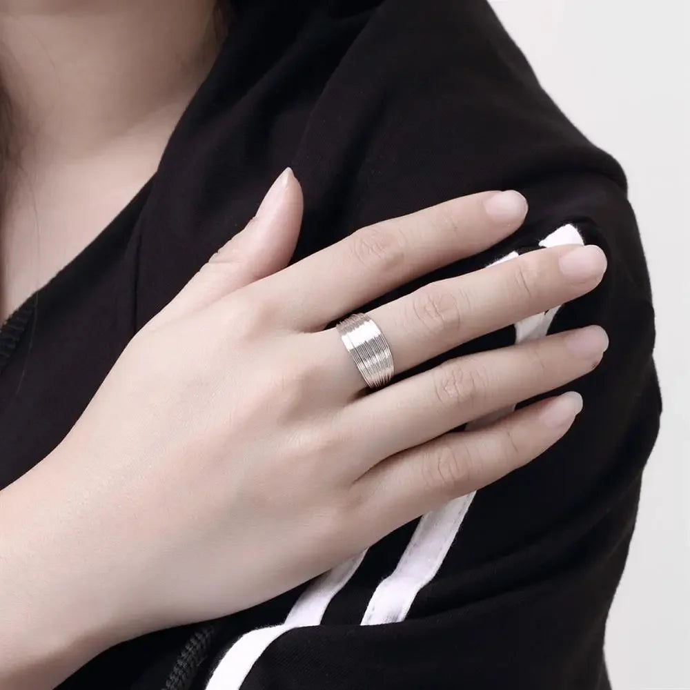 925 Sterling Silver Multi-line Rings For Women adjustable Fashion Wedding Engagement Party Gifts Charm Jewelry high quality Qme