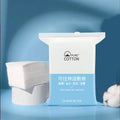 Stretchable Cotton Pads Soft Pre-makeup Cleansing Wet Dry Use Qme 200Pcs White