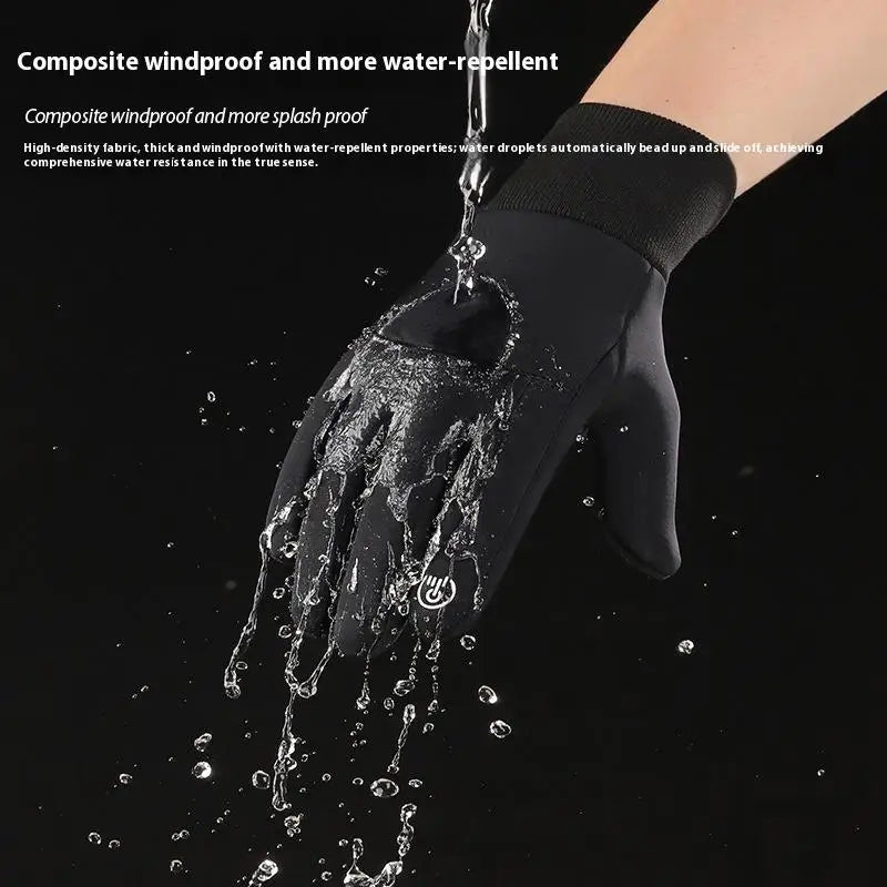 1Pair Winter Gloves Men Women-waterproof Thermal Glove Cold Weather Qme