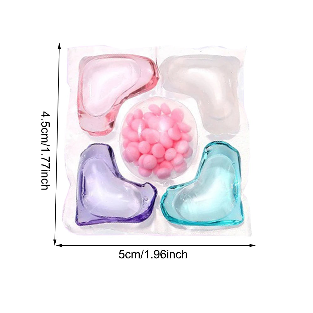 50Pcs 5 in 1 Detergent Liquid Capsule Ball Multi-purpose Strong Detergent Laundry Cleaning Washing Capsules for Home Dormitory Qme