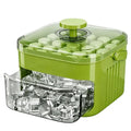 50 Grids Press Type Ice Cube Mold Double-layer Ice Cube Tray with Lid Reusable Ice Box Ice Making Tools Ice Storage Ice Machine Qme B