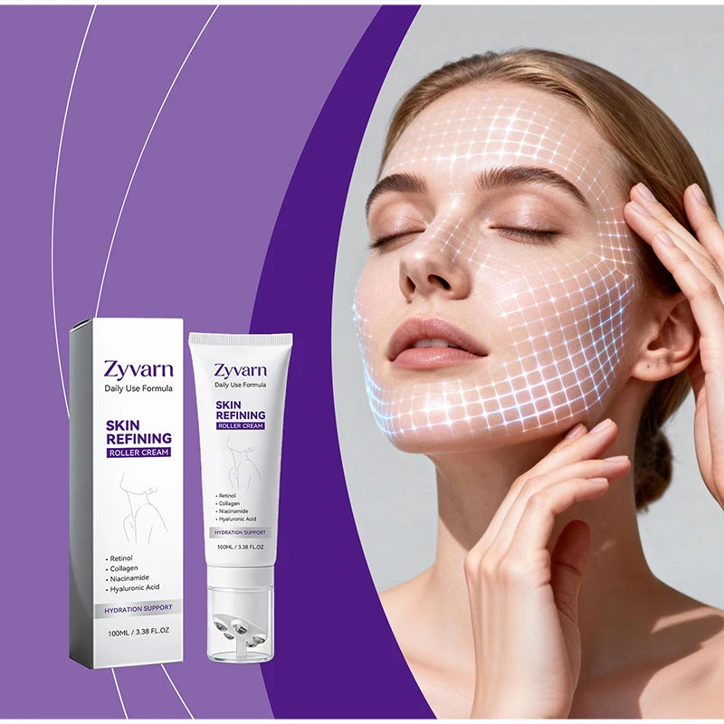 Rolling Facial Care Cream Pdrn Body Lotion Built-in Massager Qme