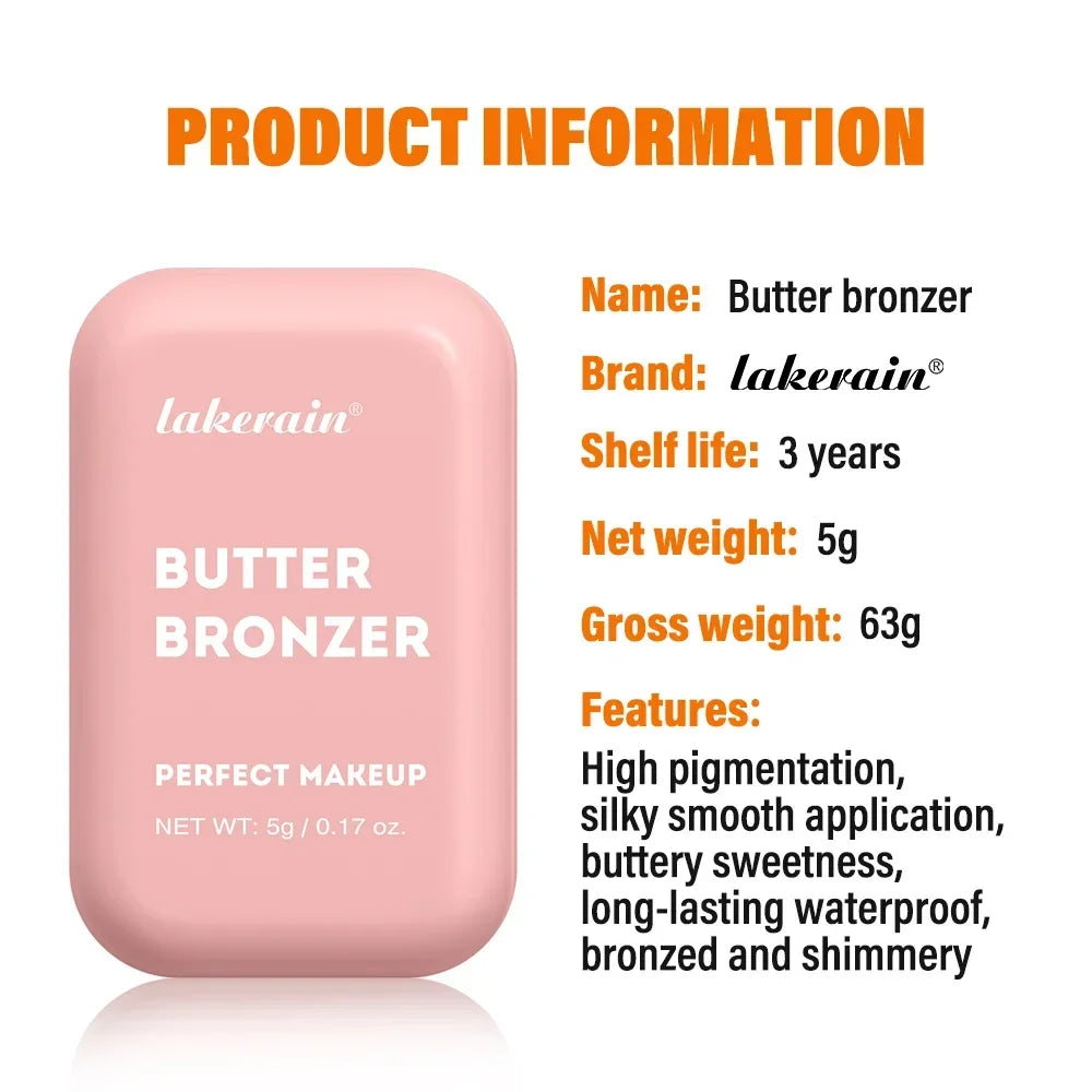 Butter Bronzer Cream Women Waterproof Genteel Girl Nude Makeup Silky Qme
