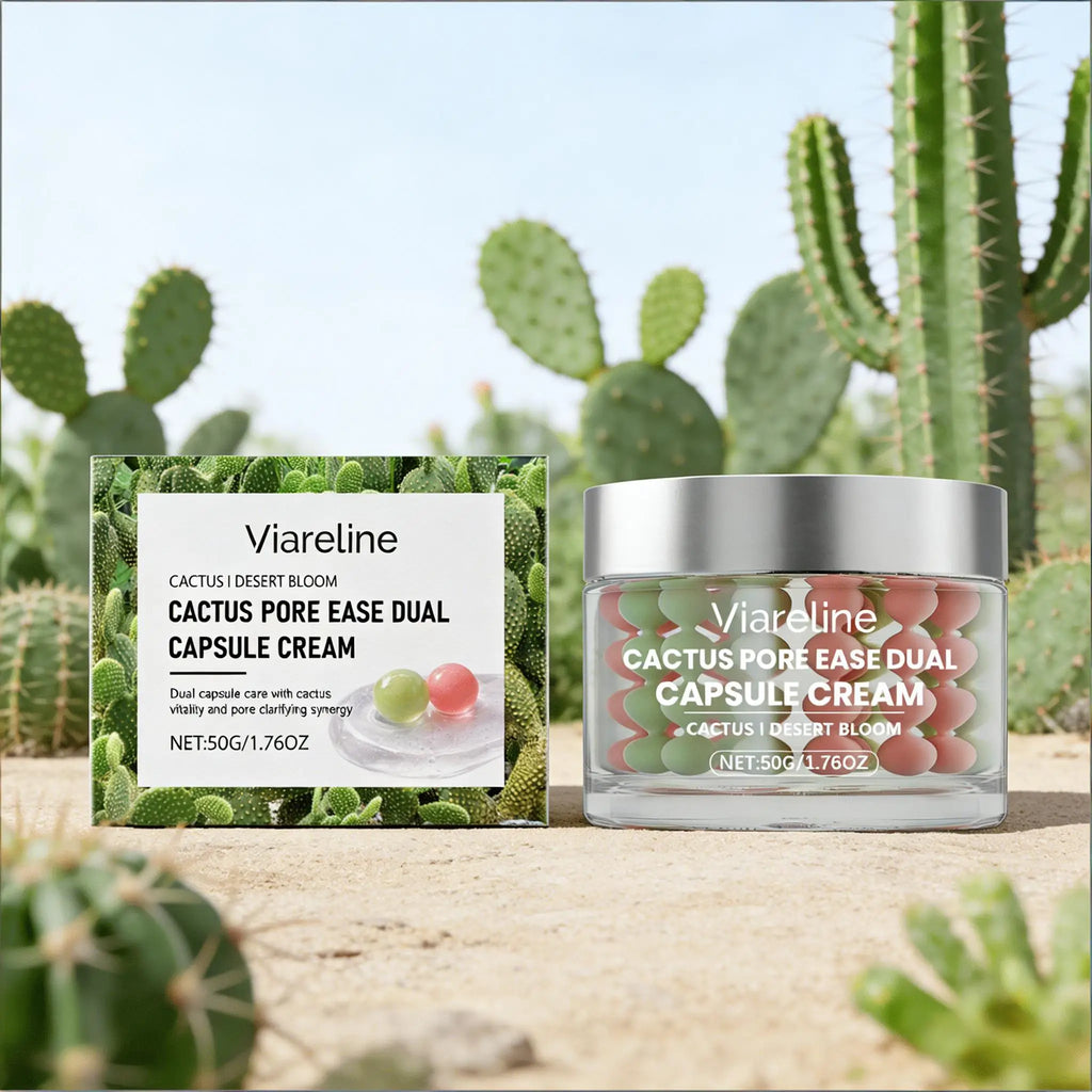 Cactus Capsule Cream Reduce Wrinkle Pore Bounce Lifting Firming Skin Antioxidant Protection Night Face Moisturizing Essence 50g Qme